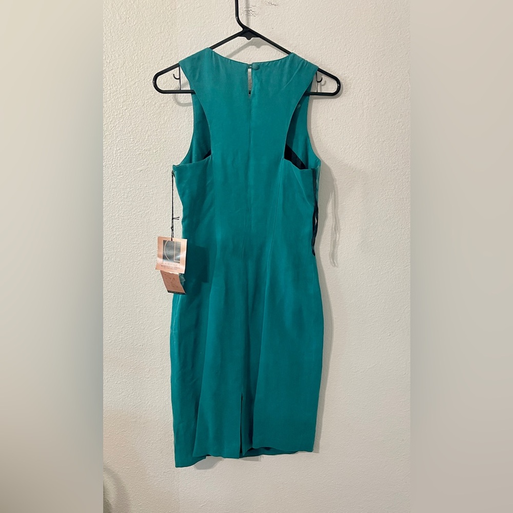 Carole Little Vintage Cut Out Midi Dress | Teal | Size 4 - Picture 3 of 5